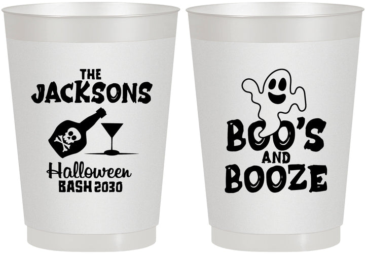Personalized Halloween 10 oz Frosted Cups - Boos And Booze | 250047