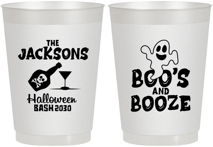 Personalized Halloween 10 oz Frosted Cups - Boos And Booze | 250047