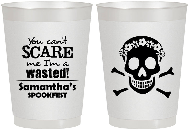 Personalized Halloween 10 oz Frosted Cups - Sugar Skull | 250050