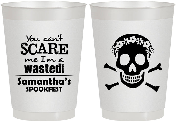 Personalized Halloween 10 oz Frosted Cups - Sugar Skull | 250050