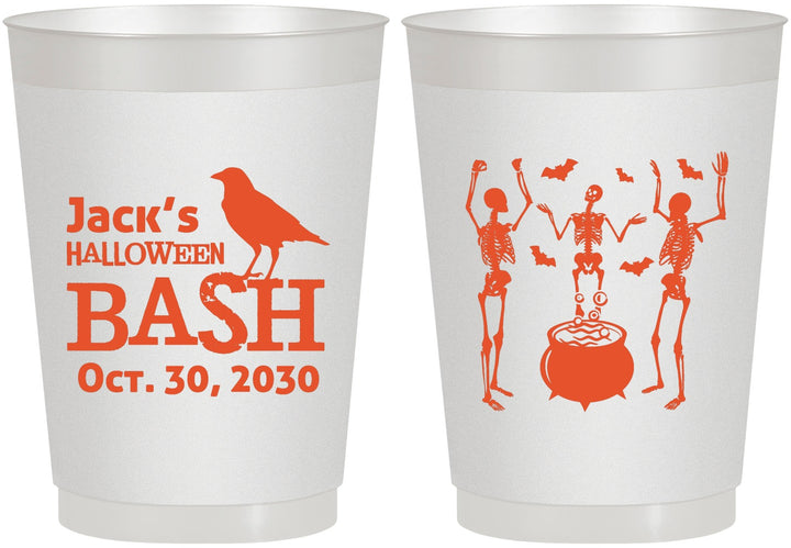 Personalized Halloween 10 oz Frosted Cups - Skeleton | 250052