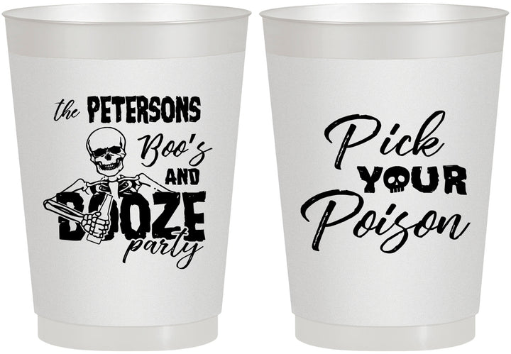 Personalized Halloween 10 oz Frosted Cups - Boos And Booze | 250054