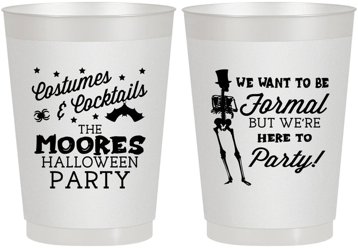 Personalized Halloween 10 oz Frosted Cups - Skeleton | 250057