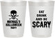 Personalized Halloween 10 oz Frosted Cups - Eat Drink Be Scary | 250059