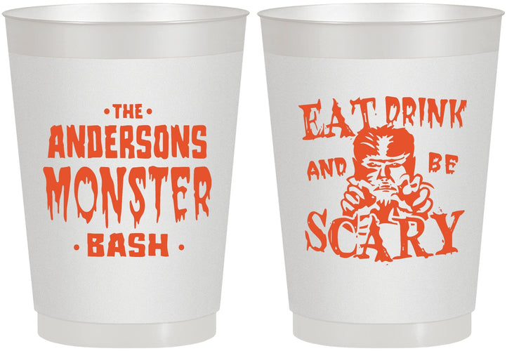 Personalized Halloween 10 oz Frosted Cups - Werewolf Monster | 250064