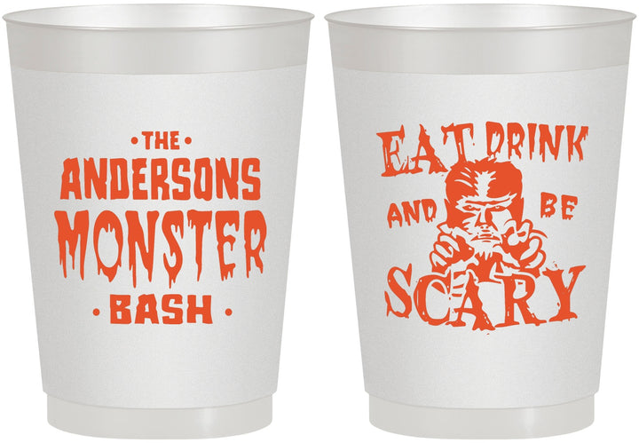 Personalized Halloween 10 oz Frosted Cups - Werewolf Monster | 250064