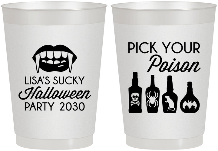 Personalized Halloween 10 oz Frosted Cups - Pick Your Poison | 250065