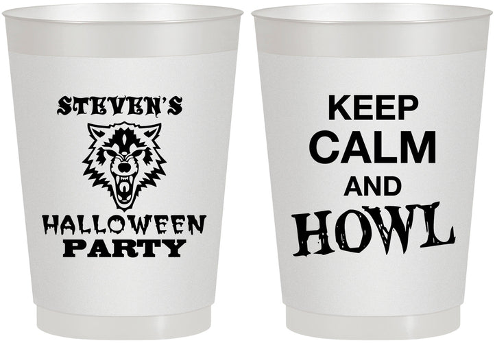 Personalized Halloween 10 oz Frosted Cups - Howl | 250069