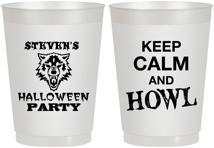 Personalized Halloween 10 oz Frosted Cups - Howl | 250069