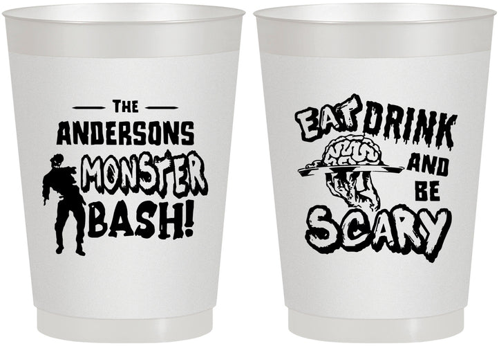 Personalized Halloween 10 oz Frosted Cups - Eat Drink Be Scary | 250070