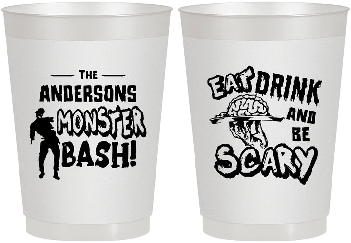 Personalized Halloween 10 oz Frosted Cups - Eat Drink Be Scary | 250070