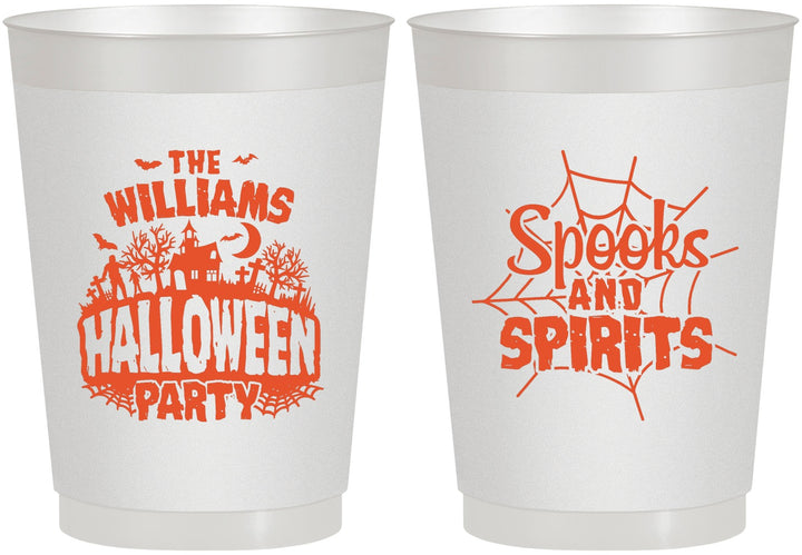 Personalized Halloween 10 oz Frosted Cups - Spooks Spirits | 250072