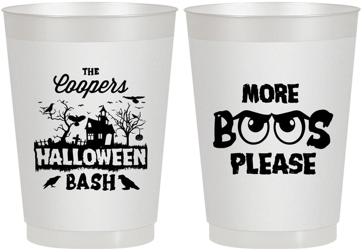 Personalized Halloween 10 oz Frosted Cups - Haunted House | 250075