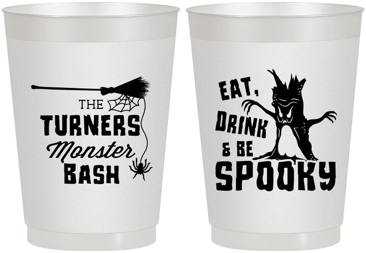Personalized Halloween 10 oz Frosted Cups - Eat Drink Be Spooky | 250077
