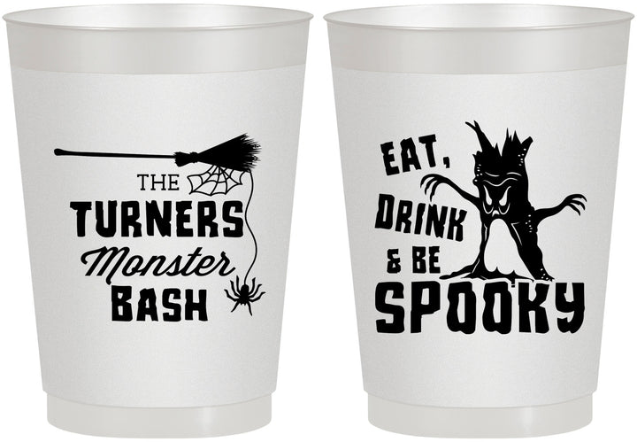 Personalized Halloween 10 oz Frosted Cups - Eat Drink Be Spooky | 250077