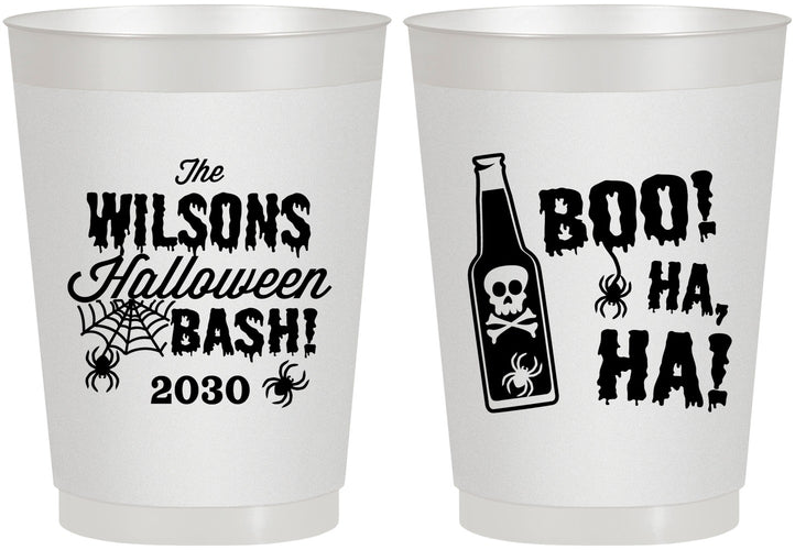 Personalized Halloween 10 oz Frosted Cups - Boo Skeleton | 250078