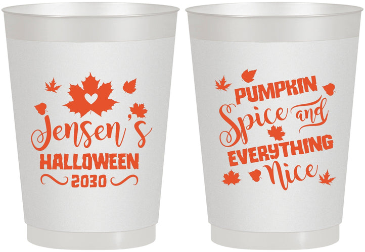 Personalized Halloween 10 oz Frosted Cups - Pumpkin | 250080