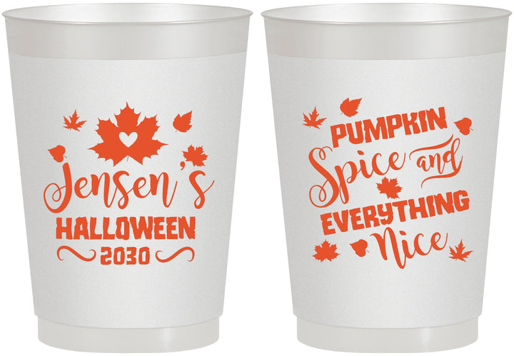 Personalized Halloween 10 oz Frosted Cups - Pumpkin | 250080