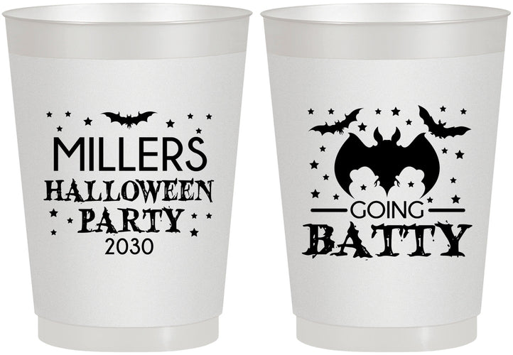 Personalized Halloween 10 oz Frosted Cups - Bat | 250081