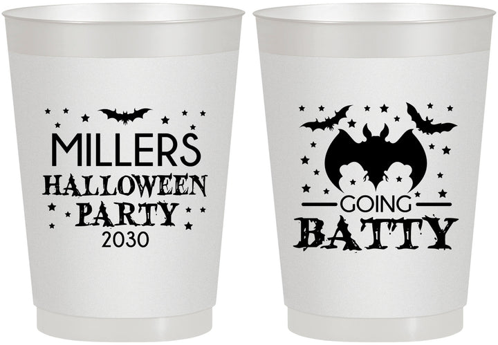 Personalized Halloween 10 oz Frosted Cups - Bat | 250081