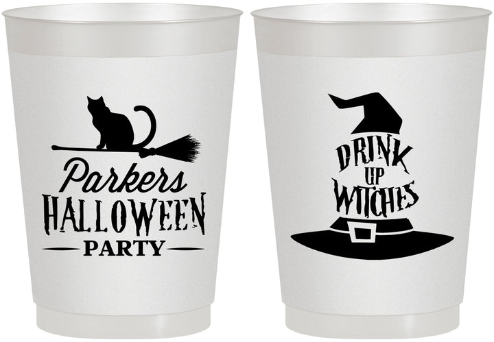Personalized Halloween 10 oz Frosted Cups - Drink Up Witches | 250094