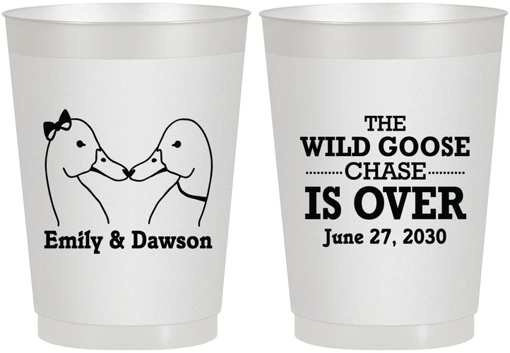 Personalized Wedding 10 oz Frosted Cups - Wild Goose | 251