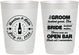 Personalized Wedding 10 oz Frosted Cups - Groom Bride Open Bar | 253