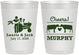 Personalized Wedding 10 oz Frosted Cups - Tractor Cows | 257