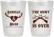 Personalized Wedding 10 oz Frosted Cups - The Hunt Is Ove | 258