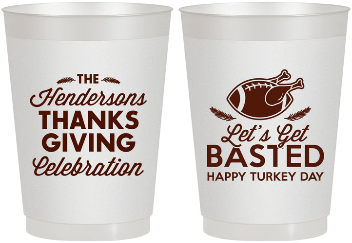 Personalized Thanksgiving 10 oz Frosted Cups - Lets Get Basted | 260003