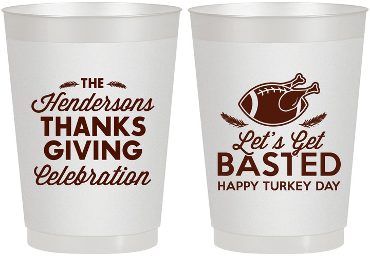 Personalized Thanksgiving 10 oz Frosted Cups - Lets Get Basted | 260003