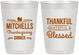 Personalized Thanksgiving 10 oz Frosted Cups - Thankful Blessed | 260032