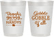 Personalized Thanksgiving 10 oz Frosted Cups - Gobble Gobble | 260044
