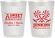 Personalized Wedding 10 oz Frosted Cups - Sweet Thank You | 269