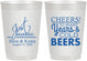 Personalized Wedding 10 oz Frosted Cups - Cheers Years Cold Beers | 274