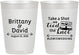 Personalized Wedding 10 oz Frosted Cups - Take A Shot We Tied The Knot | 277