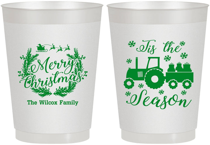Personalized Christmas 10 oz Frosted Cups - Til The Season | 280019