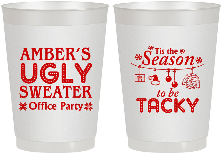 Personalized Christmas 10 oz Frosted Cups - Til The Season To Be Tacky | 280020