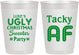 Personalized Christmas 10 oz Frosted Cups - Tacky Af | 280021