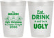 Personalized Christmas 10 oz Frosted Cups - Ugly Sweater | 280023
