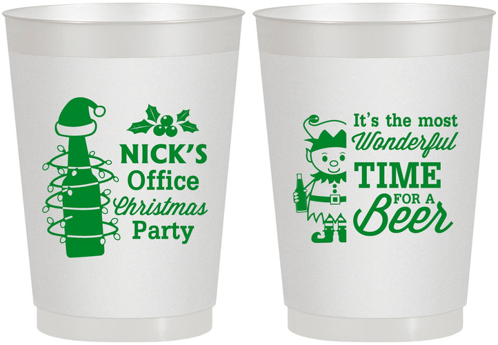 Personalized Christmas 10 oz Frosted Cups - Elf | 280029