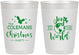 Personalized Christmas 10 oz Frosted Cups - Joy To The World | 280045