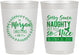 Personalized Christmas 10 oz Frosted Cups - Naughty Or Nice | 280047