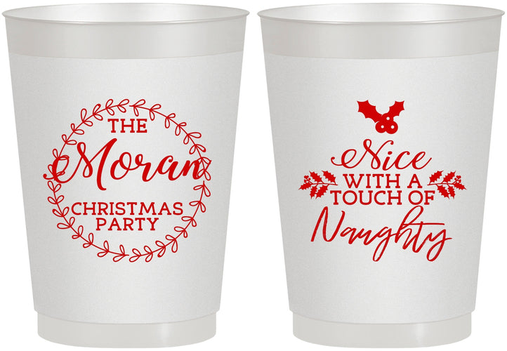 Personalized Christmas 10 oz Frosted Cups - Touch Of Naughty | 280048