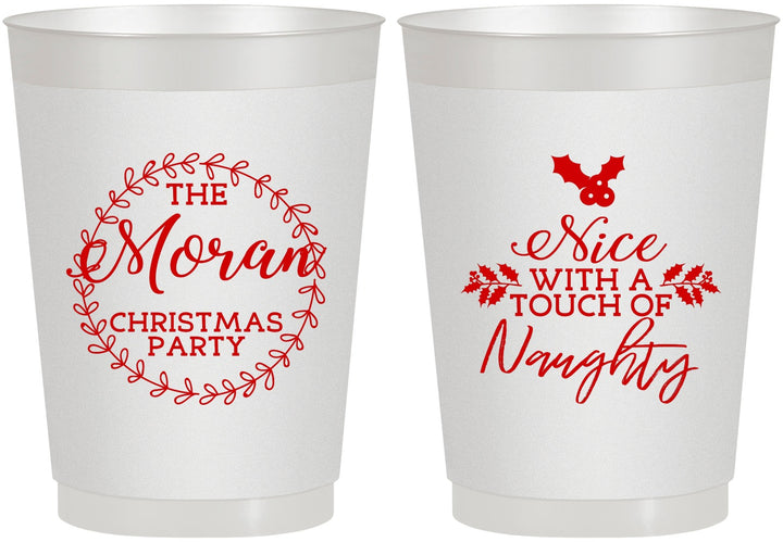 Personalized Christmas 10 oz Frosted Cups - Touch Of Naughty | 280048
