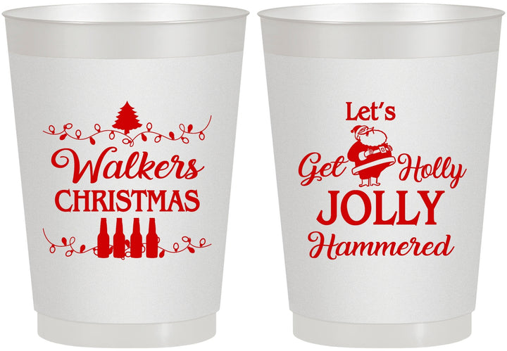 Personalized Christmas 10 oz Frosted Cups - Let Is Snow | 280050