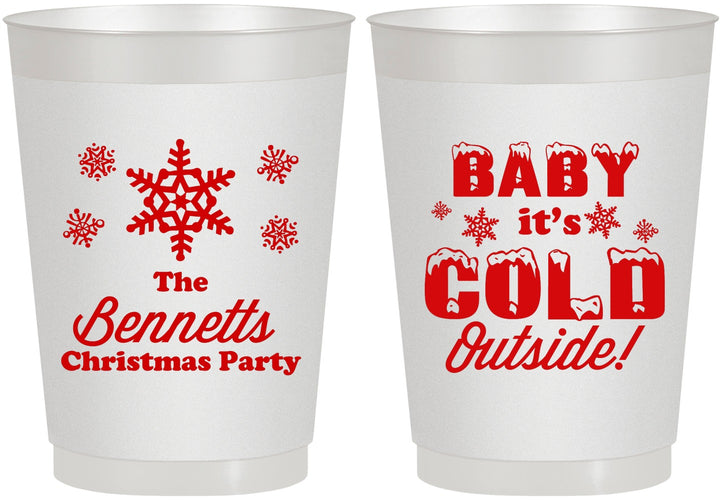 Personalized Christmas 10 oz Frosted Cups - Joy To The World | 280054