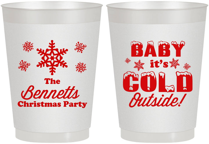 Personalized Christmas 10 oz Frosted Cups - Joy To The World | 280054