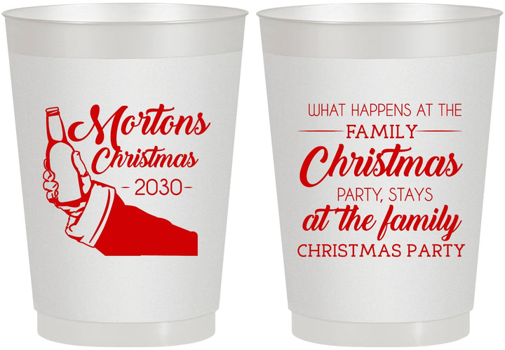 Personalized Christmas 10 oz Frosted Cups - Santa Claus | 280060