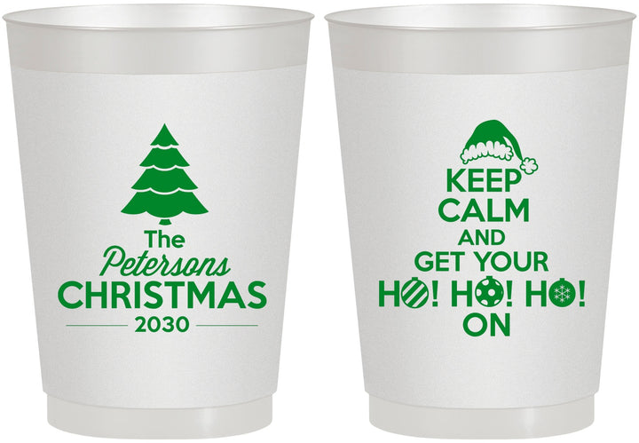 Personalized Christmas 10 oz Frosted Cups - Ho Ho Ho | 280061